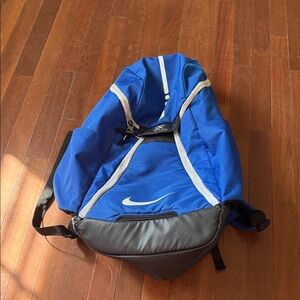 Nike Blue and Black Men's Athletic Backpack with White Accents